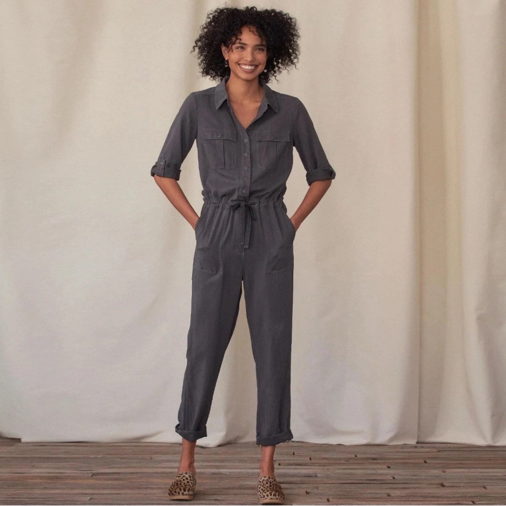 Sundance Women’s All Roads Jumpsuit Graphite Size Large Utility Minimalist